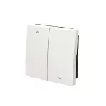 ABB Zsalukapcsoló fedlap, le/fel nyíl szimbólummal, Zoni, fehér matt 3559T-A00662 240, 2CHT590662A4240