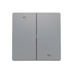 ABB Zsalukapcsoló fedlap, le/fel nyíl szimbólummal, Zoni, szürke 3559T-A00662 241, 2CHT590662A4241