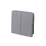 ABB Zsalukapcsoló fedlap, le/fel nyíl szimbólummal, Zoni, szürke 3559T-A00662 241, 2CHT590662A4241
