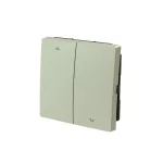 ABB Zsalukapcsoló fedlap, le/fel nyíl szimbólummal, Zoni, olíva 3559T-A00662 243, 2CHT590662A4243