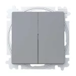 ABB Duplaváltó billentyűvel, csavaros rögzítés,
Zoni, szürke 3559T-A52345 241W, 2CHT595235A6241