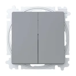   ABB Duplaváltó billentyűvel, csavaros rögzítés,
Zoni, szürke 3559T-A52345 241W, 2CHT595235A6241