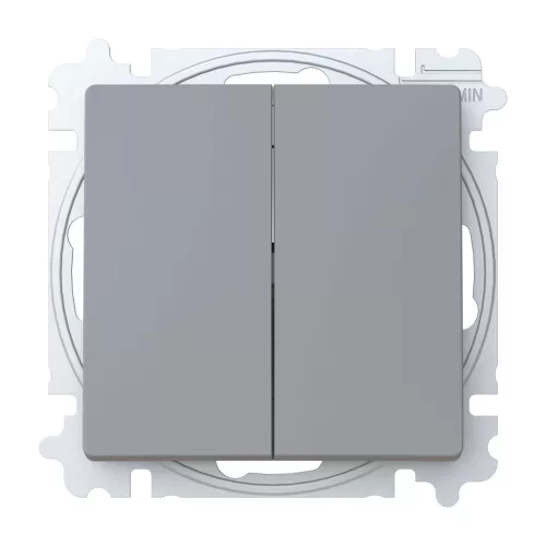 ABB Duplaváltó billentyűvel, csavaros rögzítés,
Zoni, szürke 3559T-A52345 241W, 2CHT595235A6241