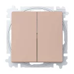 ABB Duplaváltó billentyűvel, csavaros rögzítés,
Zoni, púder 3559T-A52345 242W, 2CHT595235A6242