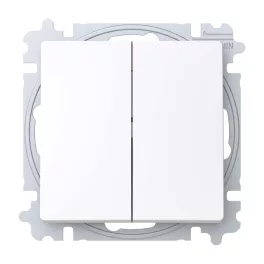   ABB Duplaváltó billentyűvel, csavaros rögzítés,
Zoni, fehér 3559T-A52345 500W, 2CHT595235A6500