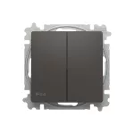 ABB Duplaváltó billentyűvel, IP44, Zoni, fekete matt 3559T-A52940 237, 2CHT595294A6237