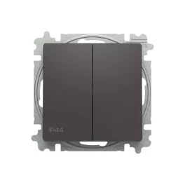   ABB Duplaváltó billentyűvel, IP44, Zoni, fekete matt 3559T-A52940 237, 2CHT595294A6237