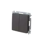 ABB Duplaváltó billentyűvel, IP44, Zoni, fekete matt 3559T-A52940 237, 2CHT595294A6237
