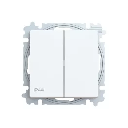   ABB Duplaváltó billentyűvel, IP44, Zoni, fehér matt 3559T-A52940 240, 2CHT595294A6240