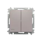 ABB Duplaváltó billentyűvel, IP44, Zoni, bézs 3559T-A52940 244, 2CHT595294A6244