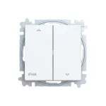 ABB Redőnykapcsoló billenőkapcsolóval, 2-es ágú, 1 állású, IP44, Zoni, fehér matt 3559T-A88940 240, 2CHT598894A6240