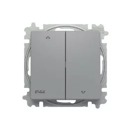   ABB Redőnykapcsoló billenőkapcsolóval, 2-es ágú, 1 állású, IP44, Zoni, szürke 3559T-A88940 241, 2CHT598894A6241