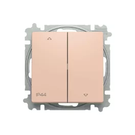   ABB Redőnykapcsoló billenőkapcsolóval, 2-es ágú, 1 állású, IP44, Zoni, púder 3559T-A88940 242, 2CHT598894A6242