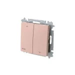ABB Redőnykapcsoló billenőkapcsolóval, 2-es ágú, 1 állású, IP44, Zoni, púder 3559T-A88940 242, 2CHT598894A6242