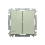 ABB Redőnykapcsoló billenőkapcsolóval, 2-es ágú, 1 állású, IP44, Zoni, olíva 3559T-A88940 243, 2CHT598894A6243