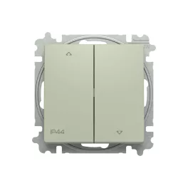   ABB Redőnykapcsoló billenőkapcsolóval, 2-es ágú, 1 állású, IP44, Zoni, olíva 3559T-A88940 243, 2CHT598894A6243