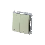 ABB Redőnykapcsoló billenőkapcsolóval, 2-es ágú, 1 állású, IP44, Zoni, olíva 3559T-A88940 243, 2CHT598894A6243
