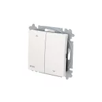 ABB Redőnykapcsoló billenőkapcsolóval, 2-es ágú, 1 állású, IP44, Zoni, fehér 3559T-A88940 500, 2CHT598894A6500