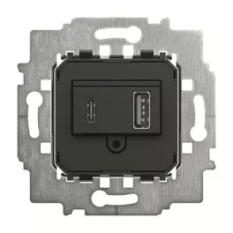   ABB USB tápegység betét, süllyesztett, USB-A és USB-C kivezetéssel 6475 U-500, 2CKA006400A0399