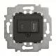 ABB USB tápegység betét, süllyesztett, USB-A és USB-C kivezetéssel 6475 U-500, 2CKA006400A0399