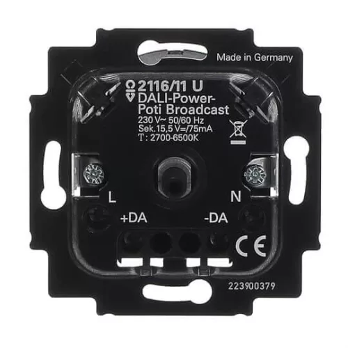 ABB Busch forgatható dimmer, süllyesztett, DALI,
Tunable White, belső tápegységgel 2116/11 U, 2CKA006599A3026