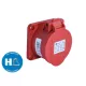 TP Electric 5x16A - Beépíthető dugalj (rugós - gyors bekötésű) IP44 70x70 egyenes 3005-321-1670