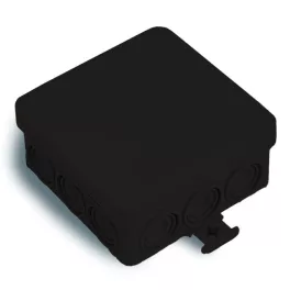   Kötődoboz 85x85x36mm könnyített oldal IP55 fekete (3052-N)