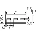 Tartósín 35x144mm kalapsín TS-sín perforált 3057_n