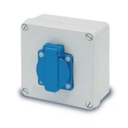   Szerelt doboz 100x100x55mm, 1db házt. aljzat, 16A, IP44, 3061, Famatel S.A