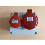 3073 szerelő doboz 1db 4P 16A + 1db 4P 32A ipari aljzat, IP44, 3069_4, Famatel S.A