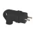 TP Electric Gumi dugvilla ferde 16A fekete (40db/doboz, 2db/cs) 3101-302-0300
