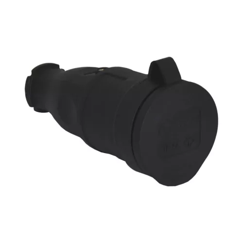 TP Electric Gumi dugalj csapfedeles 16A fekete (24db/doboz) 3101-304-0300