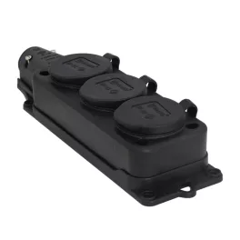   TP Electric Gumi dugalj 3-as csapfedeles 16A fekete (10db/doboz) 3101-308-0300