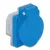 TP Electric Beépíthető műanyag dugalj csapfedeles kék 16A (40db/doboz) 3101-310-0900