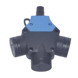   TP Electric Gumi dugalj 3-as csapfedeles 16A kék 3×2P+F (1fázishoz) (4db/doboz) 3101-314-0300