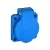 TP Electric Beépíthető műanyag dugalj csapfedeles kék 16A gyorscsatlakozóval (40db/doboz, 4db/cs) 3101-334-0900