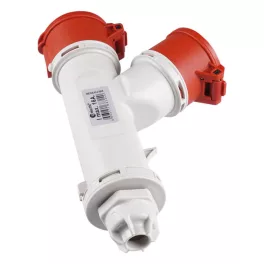   TP Electric (5X16A)-os  2 ágú dugalj,  IP44, tömszelencés bekötés 3105-502-1600