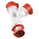 TP Electric (5X16A)-os 2 ágú dugalj,  IP44, 5x16-os dugvillás csatlakozás 3105-512-1600