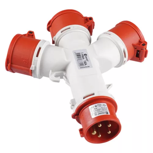 TP Electric (5X16A)-os 3 ágú dugalj, IP44, 5x16-os dugvillás csatlakozás 3105-513-1600