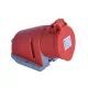 TP Electric 5x32A - Felületre rögzíthető dugalj- 83x90 alap (IP44) 3107-307-1600