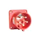TP Electric 5x32A - Fázisváltó dugvilla beépíthető egyenes (IP44) 75x75mm 3107-354-1600