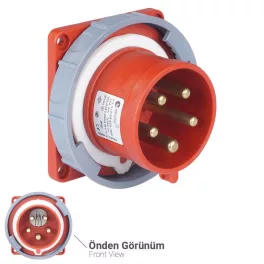   TP Electric 5x32A - Fázisváltó dugvilla beépíthető egyenes (IP67) 83x90mm 3108-354-1600