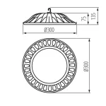 Kanlux 31112 HIBO LED N 100W-NW 4000K csarnokvilágító LED lámpatest 9000lm