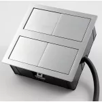 VersaHit Dual 2x230V, csiszolt alumínium elektromos dugaszoló aljzat ASA 311931