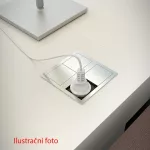 VersaHit Dual 2x230V, csiszolt alumínium elektromos dugaszoló aljzat ASA 311931