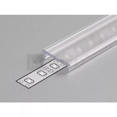 Topmet TM-takaró profil LED profilhoz rápattintható transzparens 2000mm (F) A2060016
