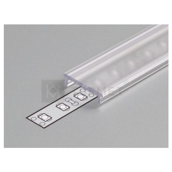 Topmet TM-takaró profil LED profilhoz rápattintható transzparens 2000mm (F) A2060016