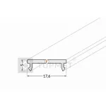 Topmet TM-takaró profil LED profilhoz rápattintható transzparens 2000mm (F) A2060016