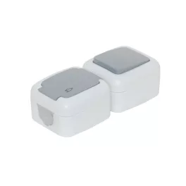   TP Electric Nyomókapcsoló + 220V dugalj fedéllel (függőleges) - IP54 3201-304-0601