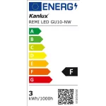 Kanlux 33080 REMI LED GU10-NW fényforrás, LED izzó 4000K fehér S méret